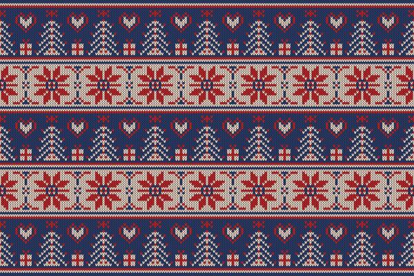 Knitting geometric seamless pattern merry Christmas green fabric ornament. Fabric flower seamless pattern. illustration. Ikat ethnic oriental embroidery,baroque.design for texture,clothing