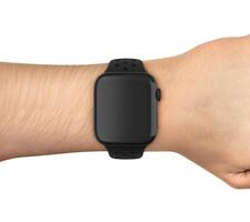 Smartwatch in Hand with Modern Design and Health Monitoring Features photo