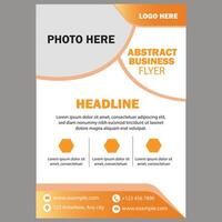 Orange Color Minimal Business Card Design vector