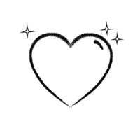Heart symbol sign isolated on white background vector