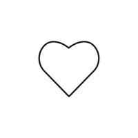 heart icon outline stroke vector