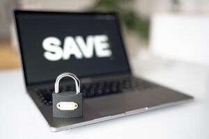 Cyber security network data protection concept. photo