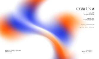 fluid gradient background. gradient mesh design. blue and orange color vector