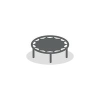 Flat design trampoline game, acrobatics game. vector