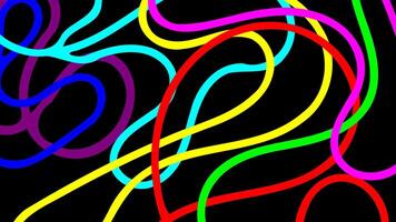 Abstract colorful scribble background on black background, vector