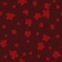 Pattern seamless background autumn with silhouette red maple leaves illustration vector