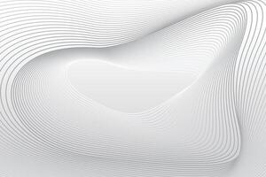 Abstract white background with wavy lines vector