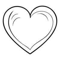 Heart coloring pages for kids vector