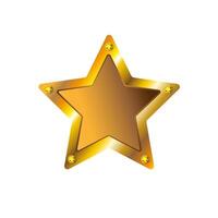 golden star with gems on white background. Symbol of customer satisfaction review service, best quality ranking icon vector