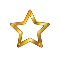 golden star with gems on white background. Symbol of customer satisfaction review service, best quality ranking icon vector
