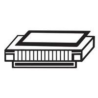 harmonica icon solid style element illustration vector
