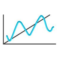 illustration of line chart vector