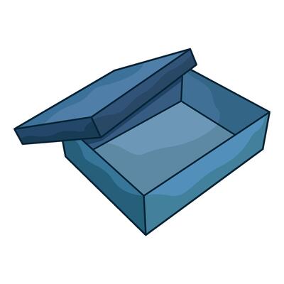 illustration of empty gift box