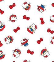 Hello Kitty Pattern vector