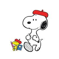 Drawing Snoopy With Friend vector