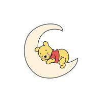 Sleeping Winnie The Pooh vector