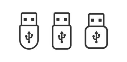 Usb flash icon. Usb drive sign. Computer portable storage. vector