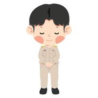 man bowing apology bow paying respect vector