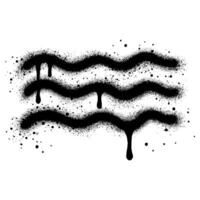 Spray Painted Graffiti wave icon Sprayed isolated with a white background. vector