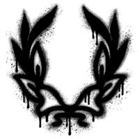 graffiti elegant delicate botanical borders and wreaths. vector