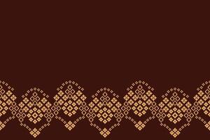 Brown color wallpaper background design fabric pattern motif pixel art decor. vector