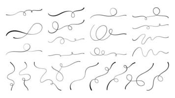 Hand Drawn Elegant Curved Lines vector