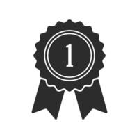 Certificate badge award 1st icon. Premium quality. Seal stamp. Achievement badge. Profile Verification. Quality mark. check mark. Approval sign. Task done. Project completed vector