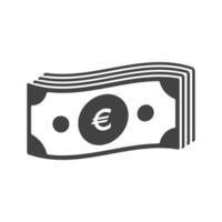 Euro banknotes for payment paper money icons. Finance banking icons for design. currency elements isolate vector