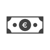 Euro banknotes for payment paper money icons. Finance banking icons for design currency elements isolate vector