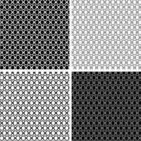 black white seamless geometric pattern with circles vector