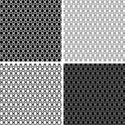 black white seamless geometric pattern with circles