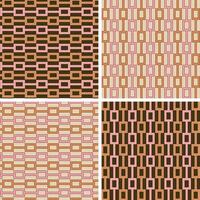 Abstract seamless pattern with brown orange pink rectangles and stripes vector