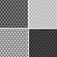 black white seamless geometric pattern with linked rectangles vector