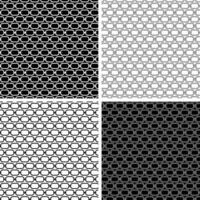 black white seamless geometric pattern with rounded rectangles vector