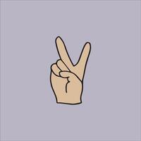 hand finger vis symbol vector