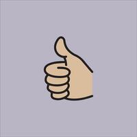 The thumb is a symbol of good or agreement vector