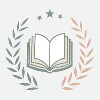 Clean Open Book Line Drawing Simple for Publishing Projects. vector