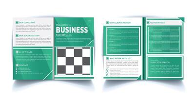 Creative Business Bifold Brochure Design Template vector