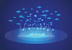Abstract futuristic - Molecules technology with polygonal shapes vector