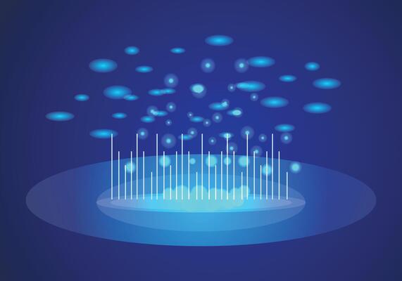 Abstract futuristic - Molecules technology with polygonal shapes