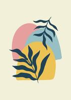 Boho Style Abstract Background. abstract shapes, and a soothing color palette. vector