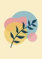 Abstract boho leaf and plant shapes. Boho Style Abstract Background vector