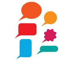Speech bubble label, text box tag vector