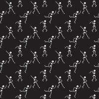 Dancing skeletons. Seamless pattern. vector