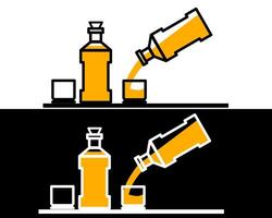 Illustration of a plain glass bottle with a secure screw cap, perfect for straightforward and reliable use vector