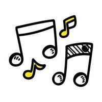 Music Notes Doodle Art Icon vector