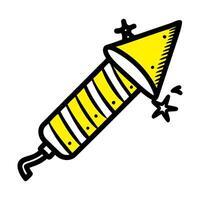 Firecracker Doodle Art Icon vector