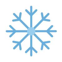 Blue Snowflake in Simple Style vector