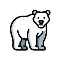 Cute Polar Bear Icon for Winter Themes vector