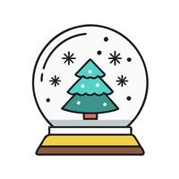 Classic Snow Globe Icon vector
